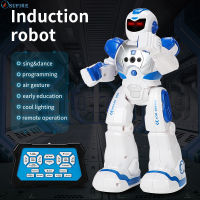 Robocop Early Education หุ่นยนต์อัจฉริยะหุ่นยนต์ของเล่นหุ่นยนต์ RC สำหรับเด็กเด็กหุ่นยนต์ควบคุมระยะไกลที่ตั้งโปรแกรมได้อัจฉริยะพร้อมการตรวจจับท่าทางการเดินการพูดคุยการร้องเพลงการเต้นรำของขวัญของเล่นอัจฉริยะสำหรับชายหญิงมัลติฟังก์ชั่นอัจฉริยะอินฟราเรดรีโมท