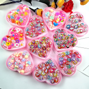 HCMHộp quà trái tim 36 nhẫn nhựa cho bé đa dạng mẫu mã hình dáng và màu