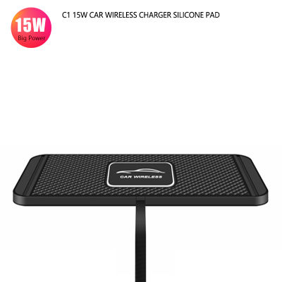Car Fast Wireless Charger Silicone Pad Cradle Stand Dock 15W for Samsung S20 S10 iPhone 12 11 Pro Xs Max Wireless Charging Stand