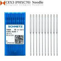 10ชิ้น CEX3 (PHXC70) Schmetz Needles Fit Tajima Barudan SWF เครื่องเย็บปักถักร้อย616500040000 CANU 52:53