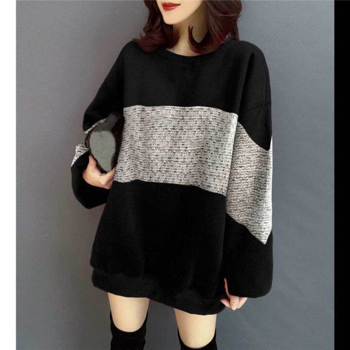 korean-oversized-streetwear-patchwork-pullovers-loose-sleeve-female-sweatshirts