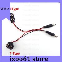 5/10Pcs DC 9V Battery Clips Connector Buckle Connect wires Black Red Cable Connection dc male 5.5x2.1mm