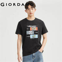 GIORDANO Men Lion Dance Series T-Shirts Summer Short Sleeve Basic Tee Fashion Print 100% Cotton Crewneck Casual Tshirts 91092279