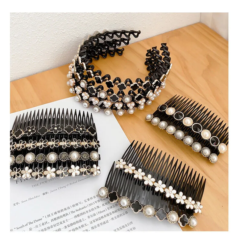 Mua Bộ sưu tập bờm cài tóc nam nữ unisex răng lược thời trang  BN132 Nhựa  Răng lược đen bóng tại Ant home