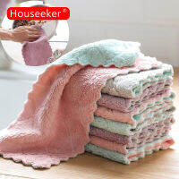 Houseekerคู่-ผ้าอ้อมเด็กไมโครไฟเบอร์Dishcloth Kitchenเช็ดทำความสะอาดผ้าขนหนูทำความสะอาดฝุ่นเครื่องมือ