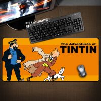 พีซี Xxl Extended Mause อุปกรณ์เกม Tintin แผ่นรองเมาส์อะนิเมะขนาดใหญ่ เครื่องเกมพรมตู้โต๊ะการผจญภัย