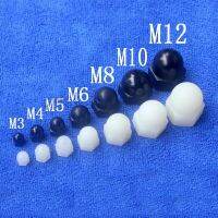 Nylon Cover Nut Plastic Hexagon Nuts Screw Cap M3/M4/M5/M6/M8/M10/M12  100pcs Nails  Screws Fasteners