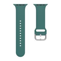 SmartPhonemall Silicone Solid Color Watch Band For Apple Watch Series 7 45mm(Olive Green)