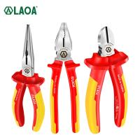 LAOA VDE Insulated Wire Cutters Long Nose Pliers, Diagonal Pliers 1000V Cr-Mo Steel การรับรองจากเยอรมัน