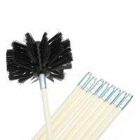 Nylon Brush With 6pcs Long Handle Flexible Rods For Chimney Professional Househould Cleaning Tool Kit