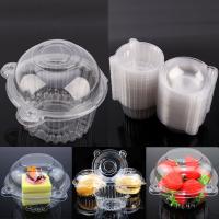 【CW】 100pcs Disposable Clear Food Cupcake Box Plastic Cake Food Case Muffin Dome Takeaway Box Container Kitchen Accessories