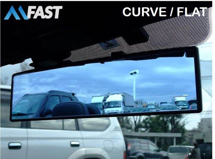 Broadway Rear View Mirror 270mm BLUE / CLEAR MIRROR ULTRAWIDE ANGLE