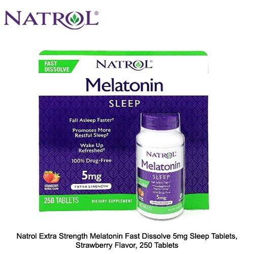 Natrol Melatonin Sleep Fast Dissolve Strawberry Tablets 5mg 250 Tablets Expiry date OCT 31