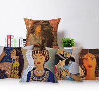 [HOT LZLLZKLKLWGH 559] Assyrian Ishtar Beauty Cushion Cover Girl Love ปลอกหมอน45X45cm Decor โซฟาตกแต่งบ้าน Kissenbezug