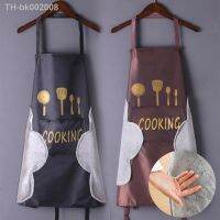 ◊○㍿ Hand-wiping Kitchen Cooking Apron Men Women Oil-proof Waist Overalls Apron Waterproof Household Coffee Wipe Adult Fashion