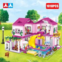 ☞◇❁ Friends City House Summer Holiday Villa Castle Building Blocks Sets Figures Swimming Pool DIY Toys for Kids Girls Christmas Gift