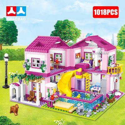 ☞◇❁ Friends City House Summer Holiday Villa Castle Building Blocks Sets Figures Swimming Pool DIY Toys for Kids Girls Christmas Gift