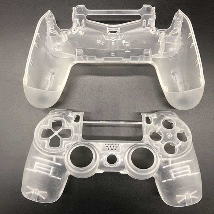 for-sony-ps4-pro-jds040-jdm-040-controller-transparent-front-back-housing-shell-clear-case-cover-faceplate-r1-l1-r2-l2-buttons