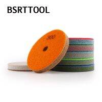 BSRTTOOL 7pcs 4 Diamond Sponge Polishing Pads Wet Use Buffing Wheel For Stone Marble Terrazzo Sandstone Abrasive Tool