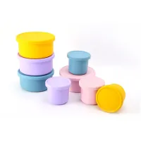 250/700ml Silicone Lunch Box Travel Outdoor Silicone Seal Crisper Bowl Food Storage Box Kitchen Storage Box