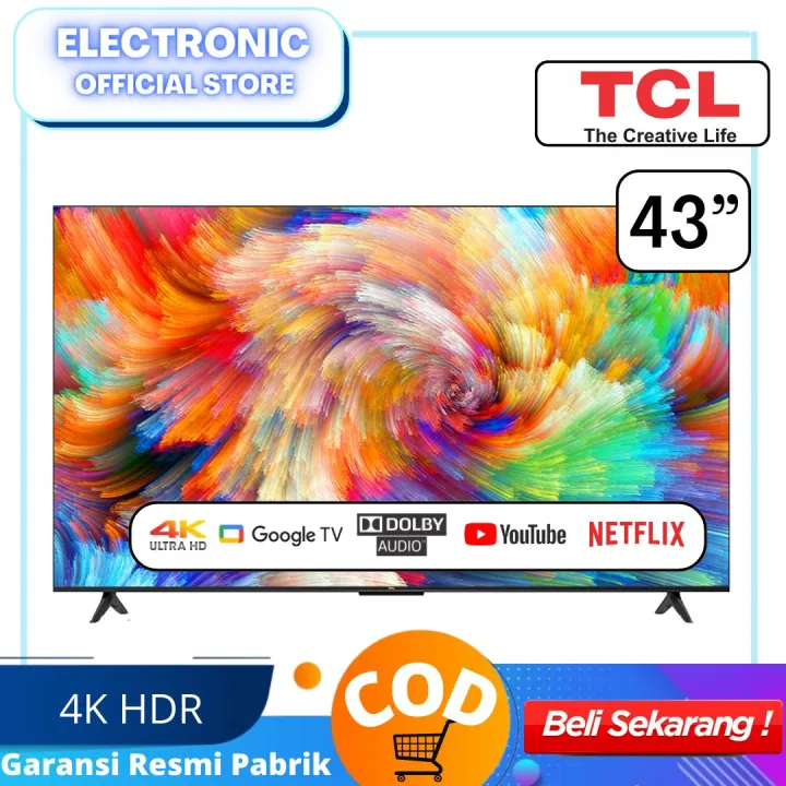 TCL 43P635 SMART LED TV 43 INCH 4K UHD HDR GOOGLE TV P635 DOLBY AUDIO ...