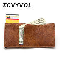 ZOVYVOL 2021 Money RFID Blocking Card Holder Anti-theft Clutch Single Box Men Women Wallet Business Pop-up Aluminum PU ID Case