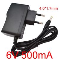 1PCS 6V500mA High quality AC 100V-240V Converter Switching power adapter DC 6V 500mA 0.5A Supply EU Plug DC 4.0mm x 1.7mm