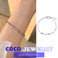 COCOJEWELRY สร้อยข้อมือประสานสไตล์เกาหลีหญิง Ins แนวโน้มการออกแบบเฉพาะแฟชั่นสร้อยข้อมือโซ่