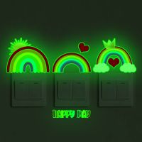 ■ Luminous Logo English Text Switch Sticker Living Room Bedroom Decoration