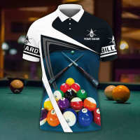 2023 new arrive- Individualized name billiard Polo Shirt Mens Womens billiard 3D shirt, billiard tee