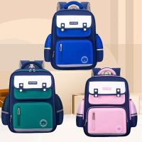 [COD] school students winter ridge protection waist girl schoolbag British style boys 1 to 3 grade breathable burden-reducing backpack