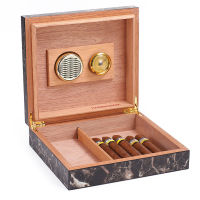 25CT หินอ่อนซีดาร์ Humidor Humidor แบบพกพา Cigare ความชื้นความชื้น Humidor