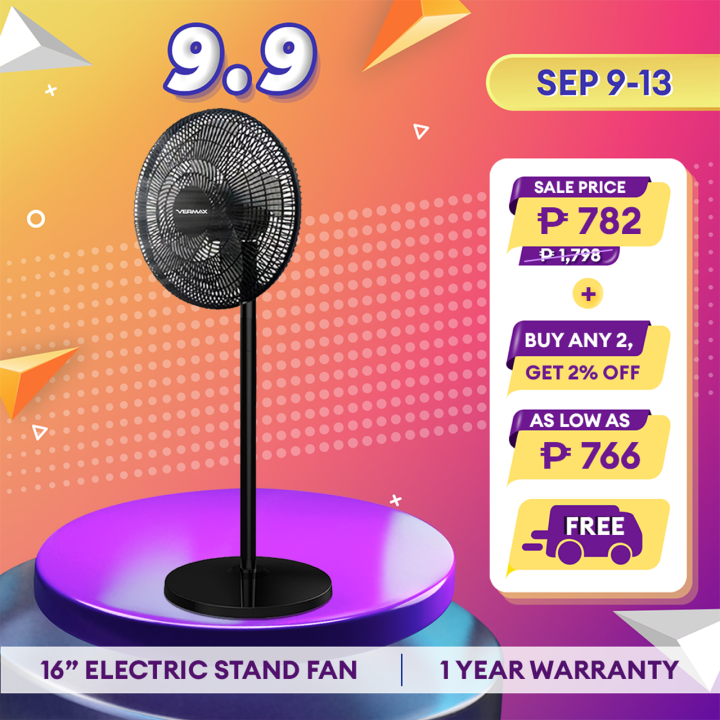 Vermax 16" Electricfan Strong Air Volume Table Fan for Home Natural