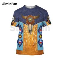 Tribal Ethnic Style Skull 3D Printed Mens Casual Tshirts Unisex Harajuku Shirts Summer Tees Hip-Hop Women Man Tops Streetwear 03