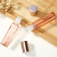 ขวดแก้วเปล่าใส่น้ําหอม Rose Gold Roll On Sub-Bottle [ขวดน้ําหอมเปล่า 5 มล. 10 มล. พร้อมลูกกลิ้งทนทาน] [ใส่น้ําหอม]