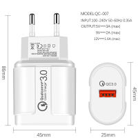 อินเดีย EU UK Fast USB Charger Quick Charge 3.0 QC 3.0 2.0สำหรับ Xiaomi สำหรับ Samsung ศัพท์มือถือ Travel Wall Charger