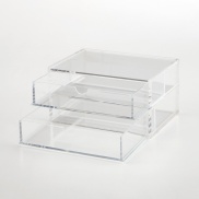 Muji Hộp Mica Có Nắp Đựng Phụ Kiện Mỹ Phẩm17,5x13x9,5cm