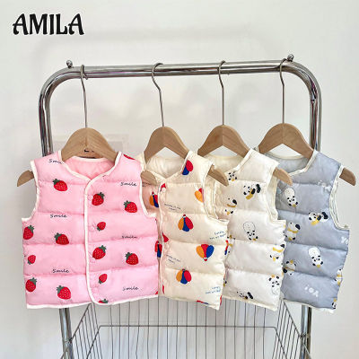 เสื้อเสื้อชูชีพแบบรูดซิปลงเด็ก AMILA เสื้อหนาวอบอุ่นเด็ก1-3ปี