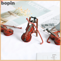 Bopin 1 12โมเดลเครื่องดนตรีขนาดเล็กกีร์ต้าคลาสสิคไวโอลินสำหรับตุ๊กตา