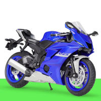 Welly 1:12 2020 Yamaha YZF-R6 D Iecast รถจักรยานยนต์สามารถทำงานได้ Shork-Absorber รุ่นของเล่นสำหรับของขวัญเด็กคอลเลกชัน