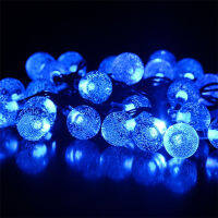 Blue 10M 50LEDS Solar Lamp Crystal Ball LED String Lights Waterproof Fairy Garland For Outdoor Garden Xmas Wedding Blue