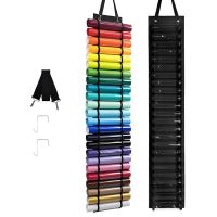 24 Roll Compartments Vinyl Storage Organizer,Vinyl Roll Holder with Door Hooks and Strap Craft Room Organizer