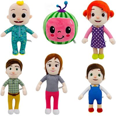 1pcs 15cm-33cm Cocomelon Plush Toy Cartoon Family Cocomelon JJ Sister Brother Daddy Mummy Stuffed Doll Kids Chritmas Gifts
