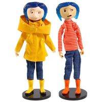 GJNGJNGG ของขวัญสำหรับเด็ก ของเล่นเด็ก ของตกแต่ง NECA ของเล่นโมเดล เสื้อกันฝน Coraline เครื่องประดับตั้งโต๊ะ Coraline andamp; the Secret Door Action Figures ตุ๊กตาอนิเมะ ของเล่นโมเดลหุ่น