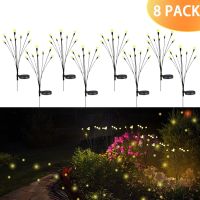 10/8/6LED Solar Firefly Lights Solar Garden Firework Light Outdoor Waterproof Swaying Light for Yard Patio Pathway Decoration Outdoor Lighting