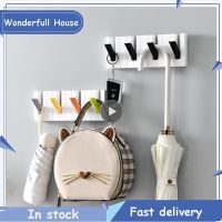 1pcs Creative Piano Wall-mounted Hook Punch-free Doorback Storage Rack Home Folding Coat Hat Porch Key Holder SundriesOrganizer Picture Hangers Hooks