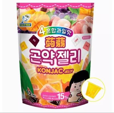 Captain Dolphin konjac Jelly เยลลี่ญี่ปุ่น คละ 4 รสผลไม้ แบบถ้วย Juice content 15% อร่อยสุดๆ