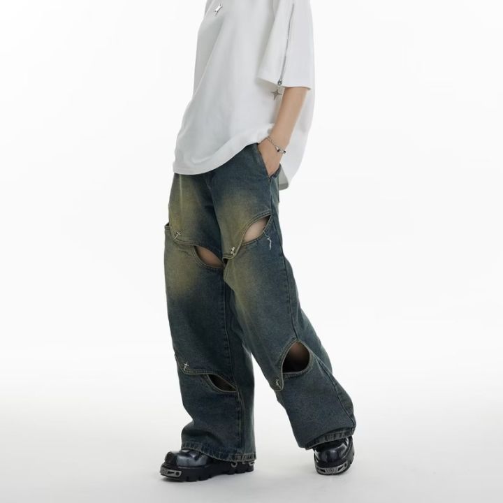 asrv-กางเกงยีนส์ชาย-กางเกงขายาว-ชาย-กางเกงยีนส์ผู้ชาย-jeans-for-men-กางเกงยีนส์แนวสตรีทแบบอเมริกันกางเกงขากว้างมีสไตล์สำหรับผู้ชายและผู้หญิง