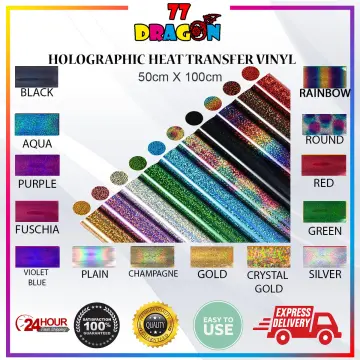 Korean Quality Rainbow Iridescent Hologram Heat Transfer Vinyl