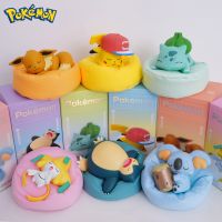 [Toy City] อะนิเมะ GK TAKARA TOMY โปเกมอนตุ๊กตาตุ๊กตา Pikachu ตาบอดกล่องนอน B Ulbasaur โรงรถชุดรูปของเล่น